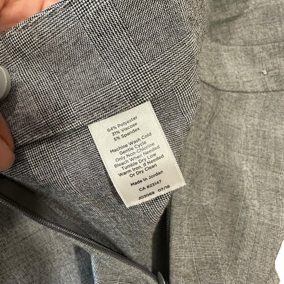 Talbots Women SZ 8 Gray Glen Plaid Stretch High Waist Skinny Ankle Dress Pants - Picture 10 of 12